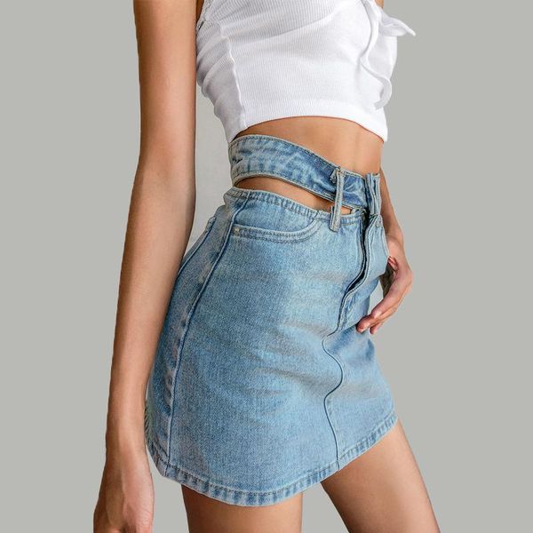 skirts 2021 women summer high waist denim skirt chic hollow out button zipper mini a-line female jeans night club wear, Black
skirts 2021 women summer high waist denim skirt chic hollow out button zipper mini a-line female jeans night club wear, Black