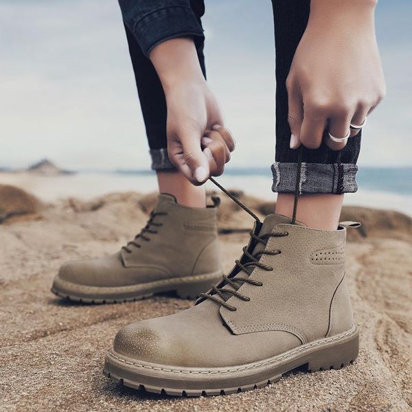 boots 2021 khaki men high ankle motorcycle shoes spring outdoor junior rubber casual, Black
boots 2021 khaki men high ankle motorcycle shoes spring outdoor junior rubber casual, Black
