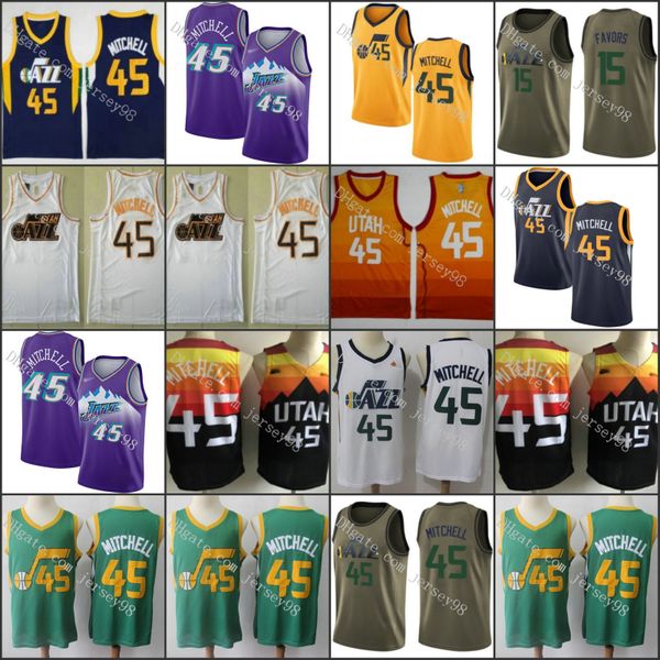 utah jazz men #15 derrick favors #45 donovan mitchell men retro jersey, Black
utah jazz men #15 derrick favors #45 donovan mitchell men retro jersey, Black