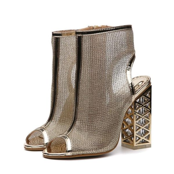 type hollow mesh yarn 12cm super high heels crystal thick heel female sandals cool boots european style women's shoes, Black
type hollow mesh yarn 12cm super high heels crystal thick heel female sandals cool boots european style women's shoes, Black