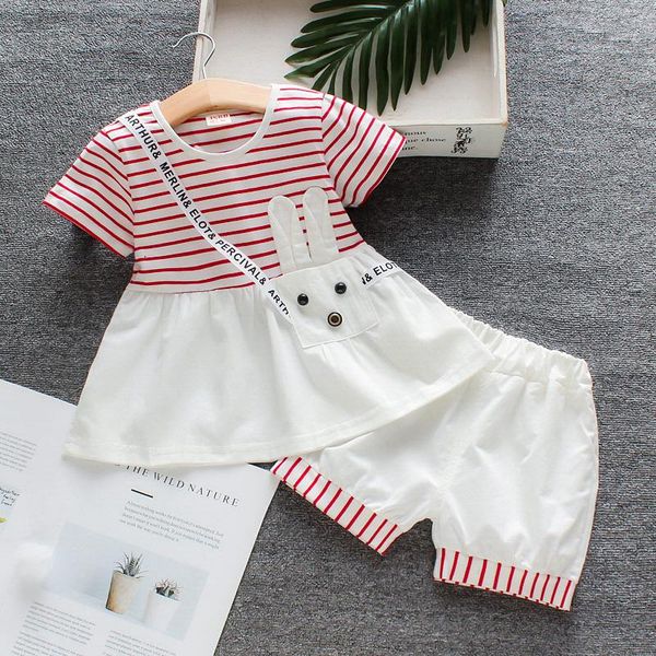 summer dress sets for girl short sleeves clothes striped + pants 1-4 years baby children outfit suits clothing, White
summer dress sets for girl short sleeves clothes striped + pants 1-4 years baby children outfit suits clothing, White