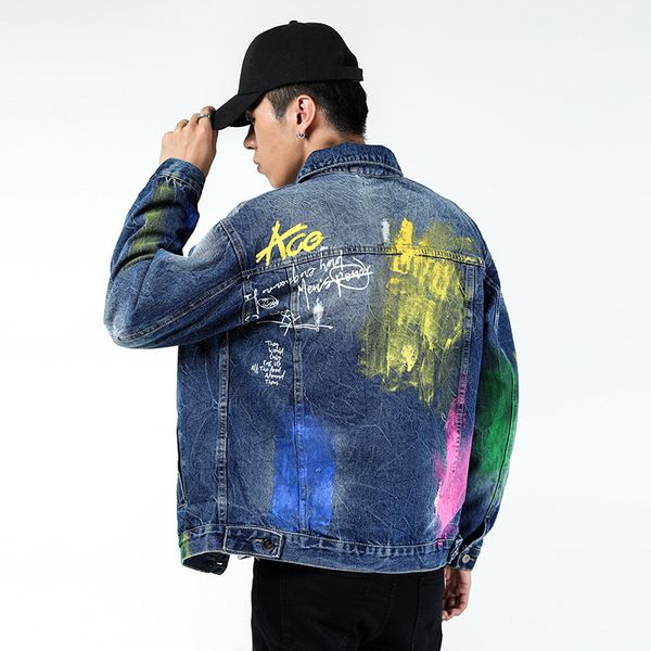 men's jackets jean jacket graffiti, man's , outdoor clothing with large print print, a turtleneck facing down. 54e3, Black;brown
men's jackets jean jacket graffiti, man's , outdoor clothing with large print print, a turtleneck facing down. 54e3, Black;brown