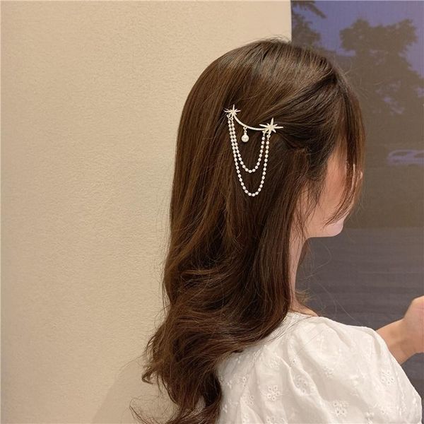 hair clips & barrettes korea star tassel hairpin female super fairy clip head trim edge word pin for women fashion jewelry accessories, Golden;silver
hair clips & barrettes korea star tassel hairpin female super fairy clip head trim edge word pin for women fashion jewelry accessories, Golden;silver