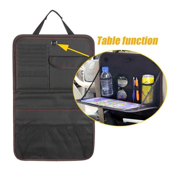 car organizer seat back withtablet holder foldable backseat cover protector table tray auto travel storage bag
