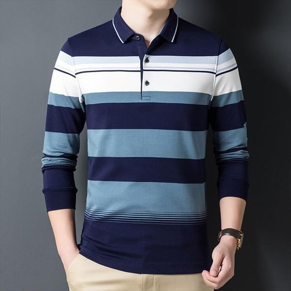 autumn large stripe stitching mens polo long sleeve shirt business fashion casual brand male, White;black
autumn large stripe stitching mens polo long sleeve shirt business fashion casual brand male, White;black