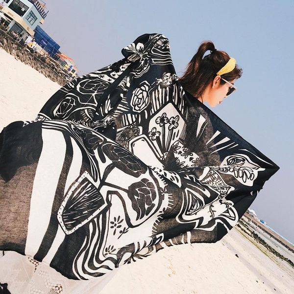 towel silk travel beach towel.summer sunscreen scarf