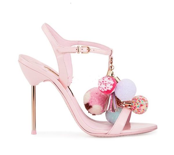sandal celebrities leap furry sandals colored balls metal blade decoration high heel with chain shoes dressed as women's party, Black
sandal celebrities leap furry sandals colored balls metal blade decoration high heel with chain shoes dressed as women's party, Black