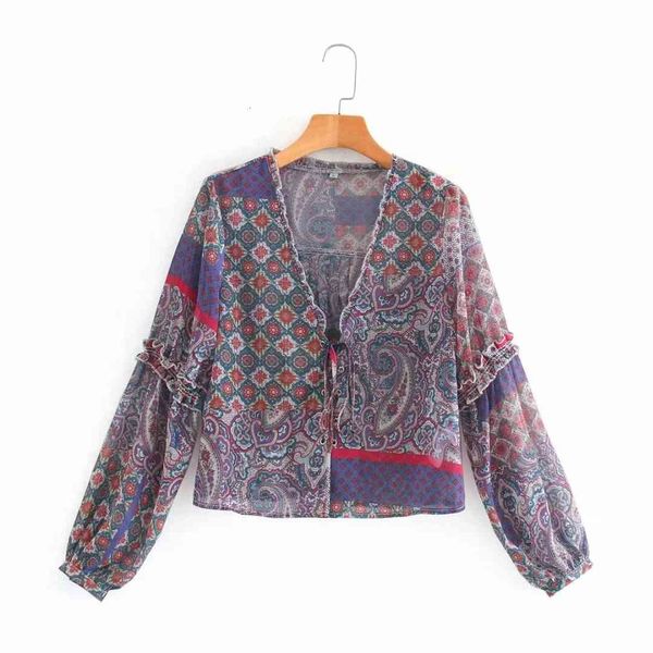 designer long sleeve women blouses fall women's fashion show thin v long-sleeved laminated decorative printed overalls, White
designer long sleeve women blouses fall women's fashion show thin v long-sleeved laminated decorative printed overalls, White