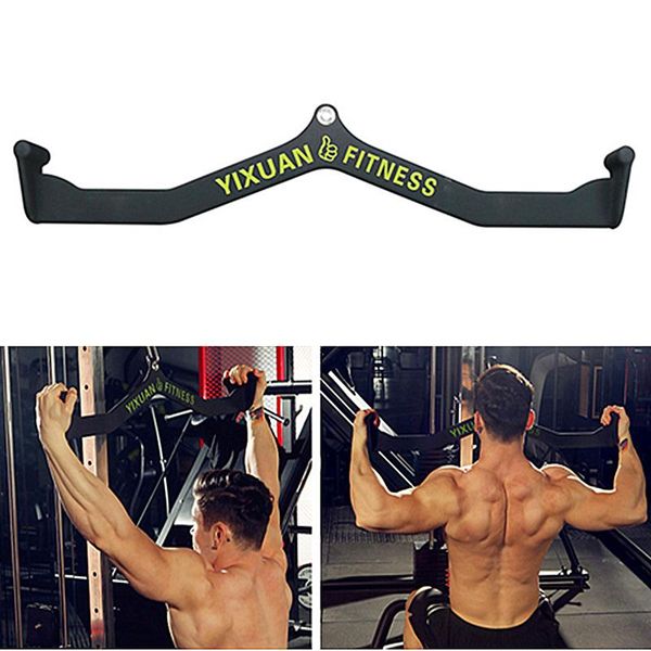 fitness pully cable machine attachment triceps back workout handle gym lat pull down rowing t-bar grips accessories 
fitness pully cable machine attachment triceps back workout handle gym lat pull down rowing t-bar grips accessories