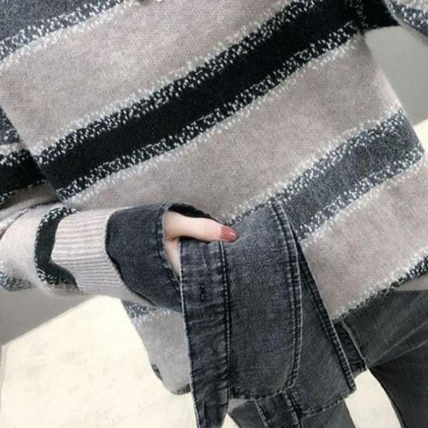 women's sweaters autumn and winter vintage contrast color striped denim collar fake two-piece sweater loose long-sleeved pullover1 jpuq, White;black
women's sweaters autumn and winter vintage contrast color striped denim collar fake two-piece sweater loose long-sleeved pullover1 jpuq, White;black