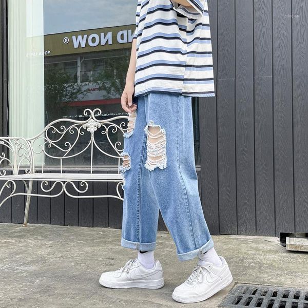 men's jeans men's hole spring and autumn 2022 loose large size ankle-length pants casual hip hop men, Blue
men's jeans men's hole spring and autumn 2022 loose large size ankle-length pants casual hip hop men, Blue