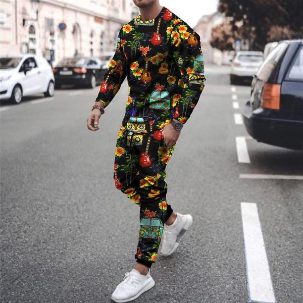 jogging clothing 2021 men's casual printed 3d color pattern sports pants set long sleeve suit running 2-piece fitness, Black;red
jogging clothing 2021 men's casual printed 3d color pattern sports pants set long sleeve suit running 2-piece fitness, Black;red