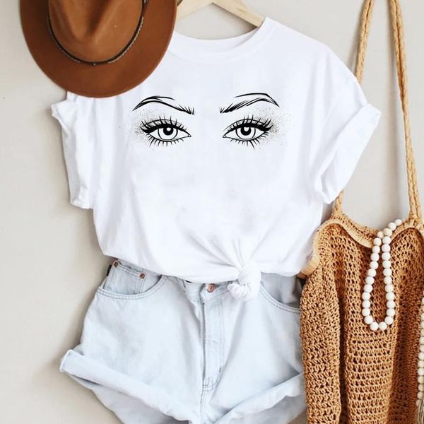 women's t-shirt women clothing style trend eye eyelash fashion cartoon summer lady print tee graphic t female tshirts clothes, White
women's t-shirt women clothing style trend eye eyelash fashion cartoon summer lady print tee graphic t female tshirts clothes, White