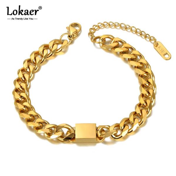 link, chain lokaer hiphop/rock titanium stainless steel geometry charm bracelet bangle for women men bohemia & link jewelry b20210, Black
link, chain lokaer hiphop/rock titanium stainless steel geometry charm bracelet bangle for women men bohemia & link jewelry b20210, Black