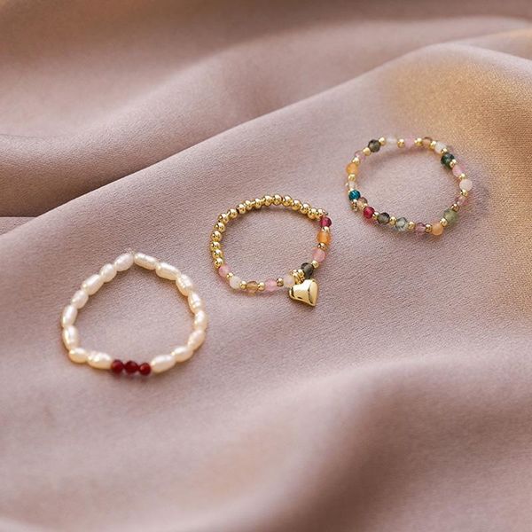 cluster rings korean style crystal for women girls no elastic pearl beaded joint ring fashion jewelry summer female accessories gift, Golden;silver
cluster rings korean style crystal for women girls no elastic pearl beaded joint ring fashion jewelry summer female accessories gift, Golden;silver