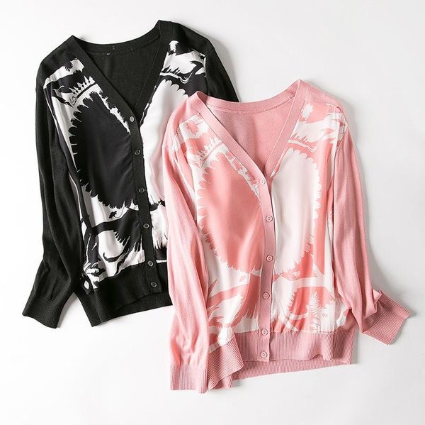 women's t-shirt wind coconut trees printed silk knitting v neck little cardigan, White
women's t-shirt wind coconut trees printed silk knitting v neck little cardigan, White