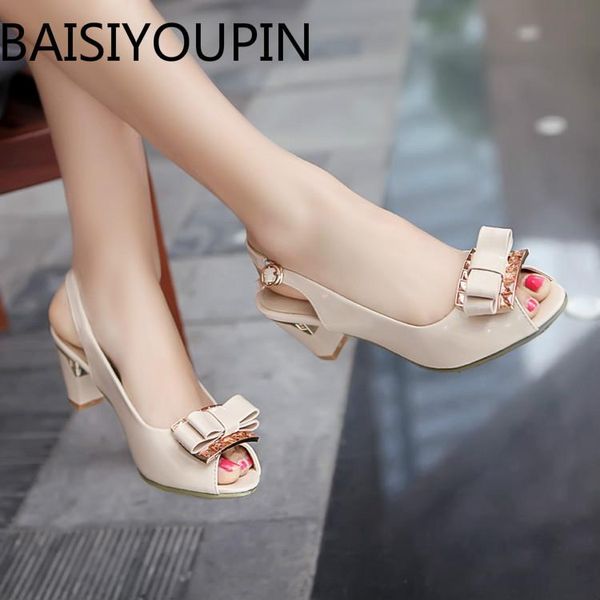 women high heel sandals rhinestone bow thick shoes female all match cool small big size 32 43 women's, Black
women high heel sandals rhinestone bow thick shoes female all match cool small big size 32 43 women's, Black