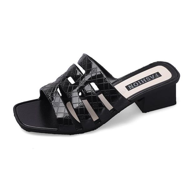 slippers 2021 summer mid heel women open toe casual slides female outdoor non-slip sandals solid color footwear, Black
slippers 2021 summer mid heel women open toe casual slides female outdoor non-slip sandals solid color footwear, Black