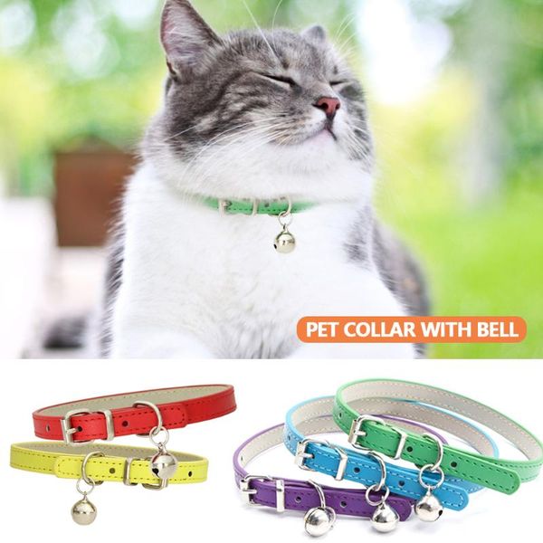 cat collars & leads colorful pu necklace collar with bell adjustable buckle pet puppy small dog accessory supply
cat collars & leads colorful pu necklace collar with bell adjustable buckle pet puppy small dog accessory supply