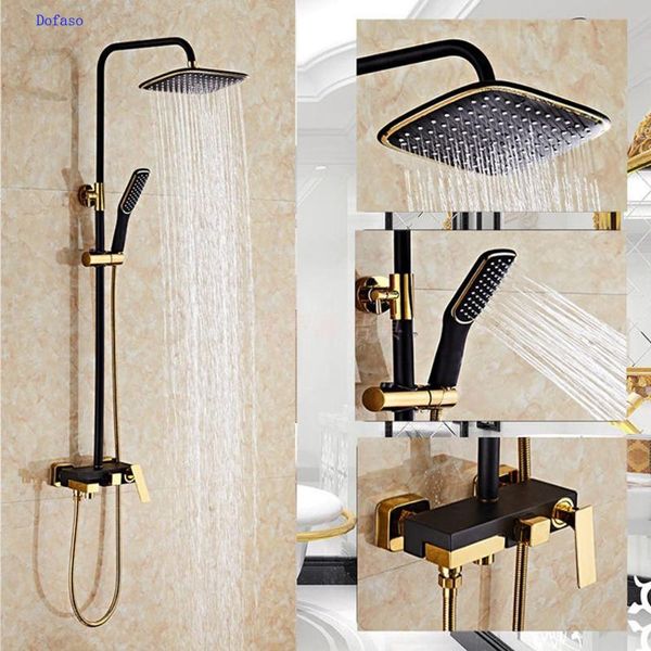 dofaso luxury black bath taps shower faucet gold and faucets column panel rainfall set bathroom sets 
dofaso luxury black bath taps shower faucet gold and faucets column panel rainfall set bathroom sets