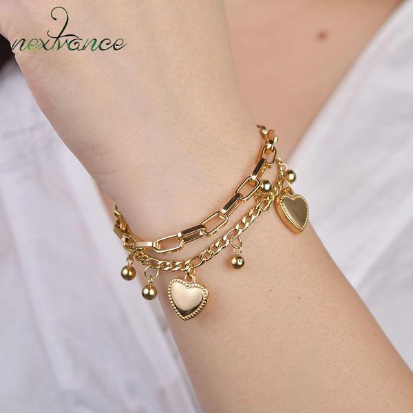 link, chain nextvance link heart bracelets & bangles simple bracelet stainless steel jewelry for women drop, Black
link, chain nextvance link heart bracelets & bangles simple bracelet stainless steel jewelry for women drop, Black