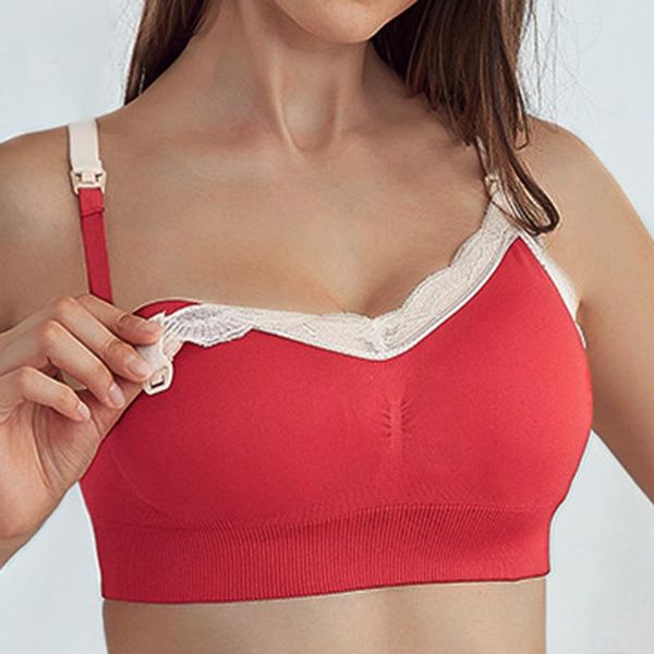 gym clothing pregnant women bra prevent sagging underwear lace maternity, White;black
gym clothing pregnant women bra prevent sagging underwear lace maternity, White;black