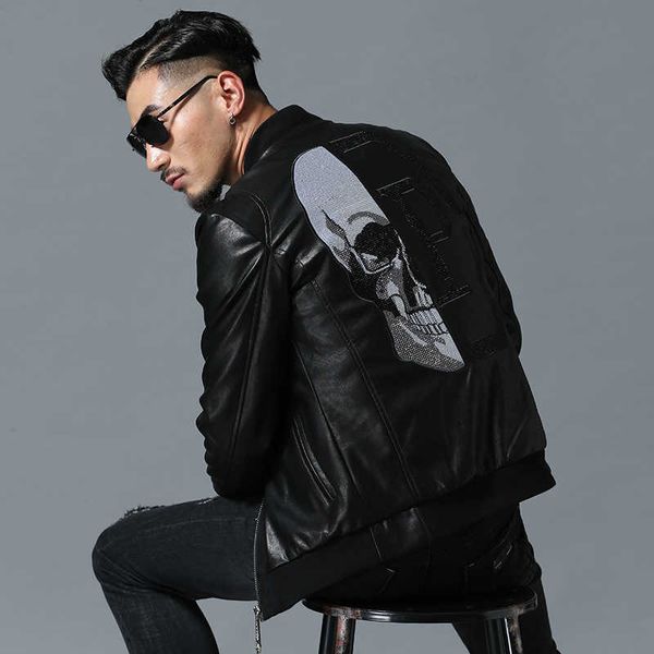 skull rhinestones pu jackets men high street style stand-neck sudaderas hombre rib sleeve streetwear mens jackets and coats 211009, Black;brown
skull rhinestones pu jackets men high street style stand-neck sudaderas hombre rib sleeve streetwear mens jackets and coats 211009, Black;brown