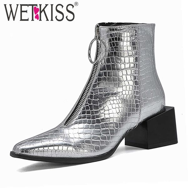 wetkiss chunky heel ankle boots women emboss front zip shoes snakeskin booties square toe autumn winter shoes woman big size 210630, Black
wetkiss chunky heel ankle boots women emboss front zip shoes snakeskin booties square toe autumn winter shoes woman big size 210630, Black