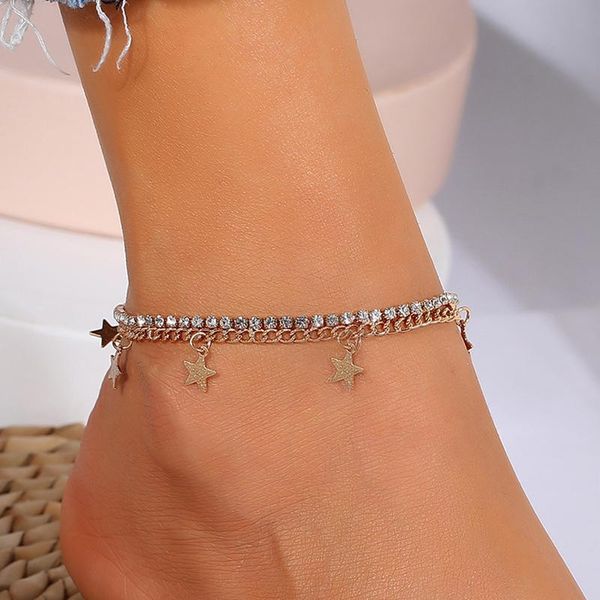 anklets european and american fashion creative niche design alloy anklet simple retro wild five-pointed star, Red;blue
anklets european and american fashion creative niche design alloy anklet simple retro wild five-pointed star, Red;blue