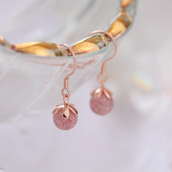 dangle & chandelier genuine 925 sterling silver pink strawberry quartz pendants drop earrings for women sweet fashion jewelry accessories
dangle & chandelier genuine 925 sterling silver pink strawberry quartz pendants drop earrings for women sweet fashion jewelry accessories
