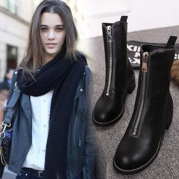 boots winter cow suede high street fashion round toe quality nude decoration full grain leather knee-high 2021, Black
boots winter cow suede high street fashion round toe quality nude decoration full grain leather knee-high 2021, Black