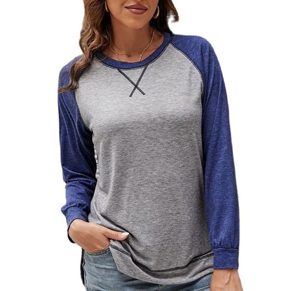 women's t-shirt 2021 spring autumn women color contrast loose pullover ladies long-sleeve o neck casual cotton polyester street, White
women's t-shirt 2021 spring autumn women color contrast loose pullover ladies long-sleeve o neck casual cotton polyester street, White