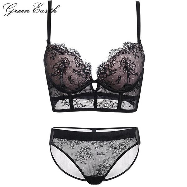 bras sets greenearth women transparent ultrathin floral lace bra set push up adjusted-straps underwear, Red;black
bras sets greenearth women transparent ultrathin floral lace bra set push up adjusted-straps underwear, Red;black