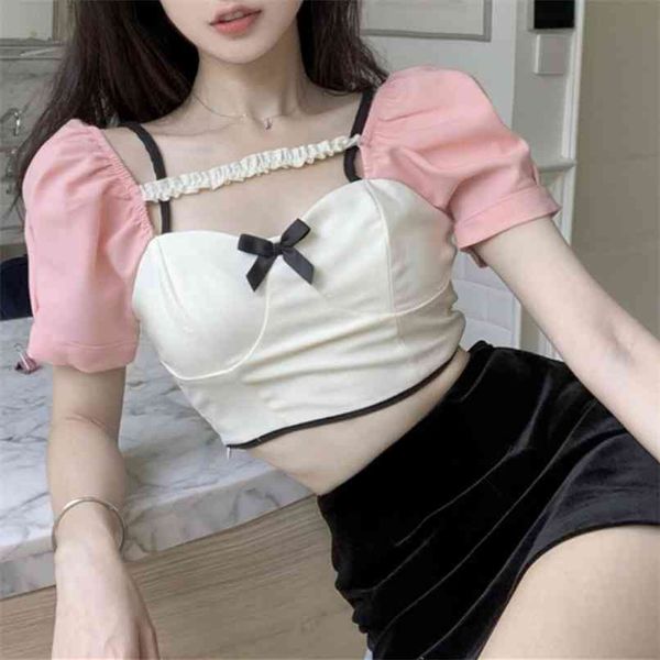 shirt girl design sense niche short bow french chic short-sleeved summer pure bubble sleeve 210529, White
shirt girl design sense niche short bow french chic short-sleeved summer pure bubble sleeve 210529, White