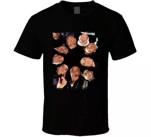 soprans gang mobster tv show fan t shirt, White;black 
soprans gang mobster tv show fan t shirt, White;black