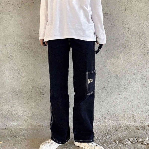 women's jeans black hip hop pants brim girls straight harajuku denim punk bagge autumn boyfriend jeans with femme pocket b8z7, Blue
women's jeans black hip hop pants brim girls straight harajuku denim punk bagge autumn boyfriend jeans with femme pocket b8z7, Blue
