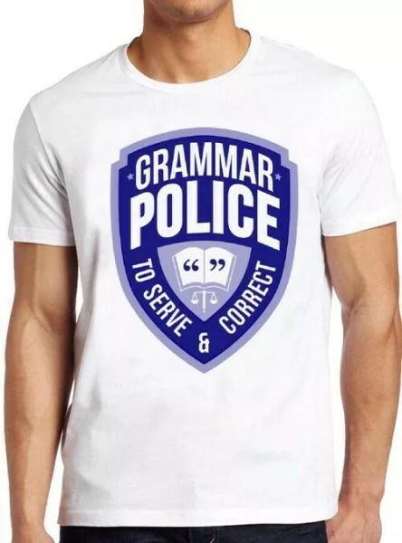 grammer police english teacher book reading funny cool gift tee t shirt 4109, White;black
grammer police english teacher book reading funny cool gift tee t shirt 4109, White;black
