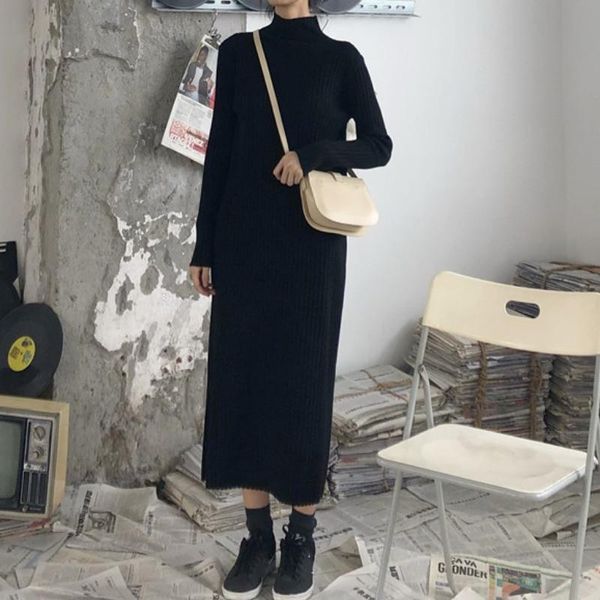 casual dresses autumn and winter 2021 korean version slim fit, versatile, high collar, medium long knitted sleeve dress for women, Black;gray
casual dresses autumn and winter 2021 korean version slim fit, versatile, high collar, medium long knitted sleeve dress for women, Black;gray
