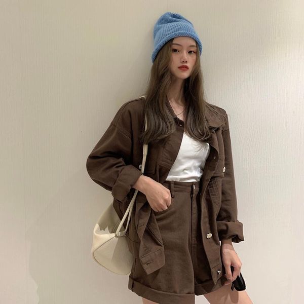 women's tracksuits oversize girls summer blouse women suit long sleeves coat high waist wide leg trousers two piece shorts suits, Gray
women's tracksuits oversize girls summer blouse women suit long sleeves coat high waist wide leg trousers two piece shorts suits, Gray
