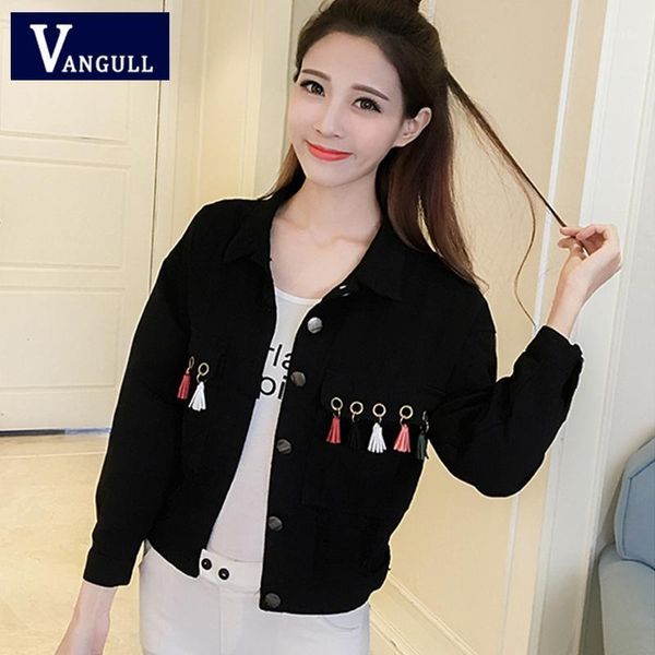 spring fashion women's clothing tassel short denim jackets slim single breasted turn-down collar jean coats solid 1, Black;brown
spring fashion women's clothing tassel short denim jackets slim single breasted turn-down collar jean coats solid 1, Black;brown