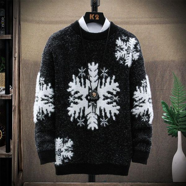 men's sweaters sweater snowflake men fashion brand youth pullover long sleeve slim round neck autumn and winter casual, White;black
men's sweaters sweater snowflake men fashion brand youth pullover long sleeve slim round neck autumn and winter casual, White;black