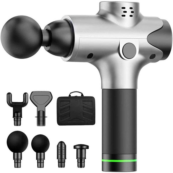 massage gun muscle massager handheld percussion deep tissue, 20 speeds with lcd display, 6 heads
massage gun muscle massager handheld percussion deep tissue, 20 speeds with lcd display, 6 heads