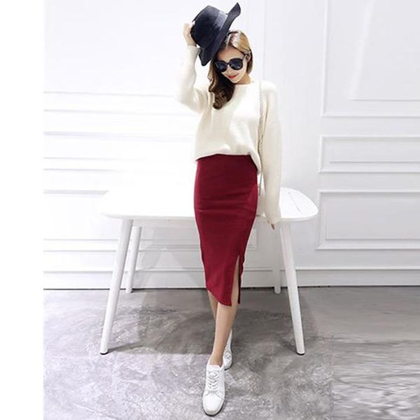 skirts high street women bodycon one side split ladies work wear midi skirt autumn winter femininas, Black
skirts high street women bodycon one side split ladies work wear midi skirt autumn winter femininas, Black