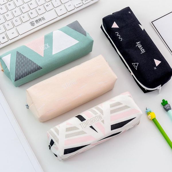 sample canvas pencil case for school cute geometric big capacity pencilcase pen bag box stationery pouch supplies cases
sample canvas pencil case for school cute geometric big capacity pencilcase pen bag box stationery pouch supplies cases