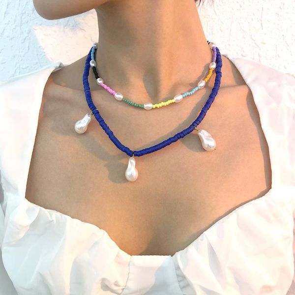 chains lalynnly 2021 fashion women's colorful handmade rice bead simulation pearl pendant necklace female jewelry gifts n9177, Silver
chains lalynnly 2021 fashion women's colorful handmade rice bead simulation pearl pendant necklace female jewelry gifts n9177, Silver