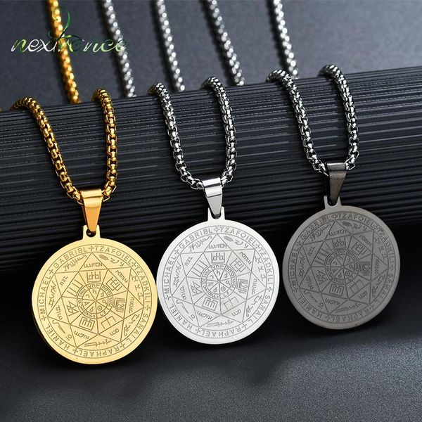 pendant necklaces nextvance vintage heptagram round necklace gold rune star for women lucky amulet magic hexagram choker jewelry, Silver
pendant necklaces nextvance vintage heptagram round necklace gold rune star for women lucky amulet magic hexagram choker jewelry, Silver