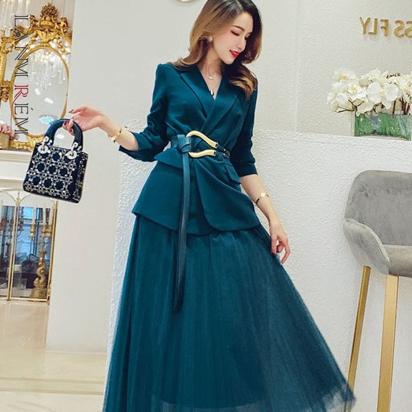fashion temperament blazer suit set women's spring and autumn coat with belt mesh skirt two piece 2d1744 210507, White
fashion temperament blazer suit set women's spring and autumn coat with belt mesh skirt two piece 2d1744 210507, White