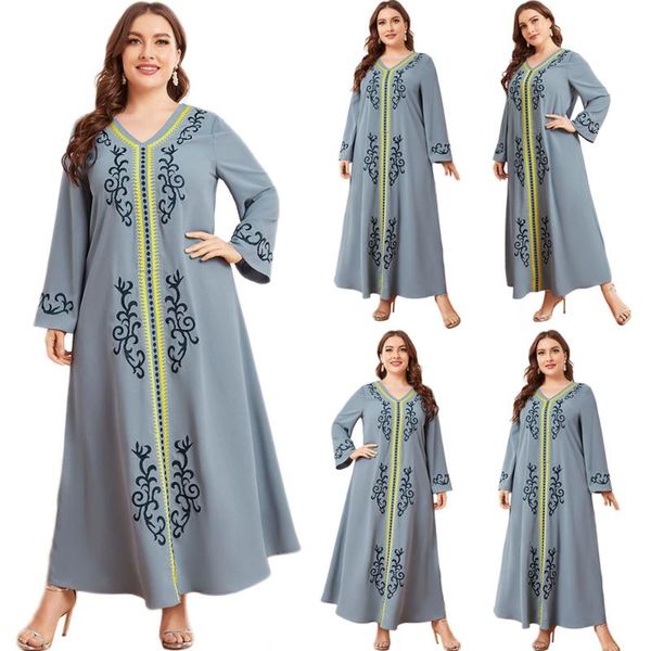 ethnic clothing muslim women embroidery long dress vintage plus size loose casual v-neck turkish abaya islamic arab spring autumn fashion, Red
ethnic clothing muslim women embroidery long dress vintage plus size loose casual v-neck turkish abaya islamic arab spring autumn fashion, Red