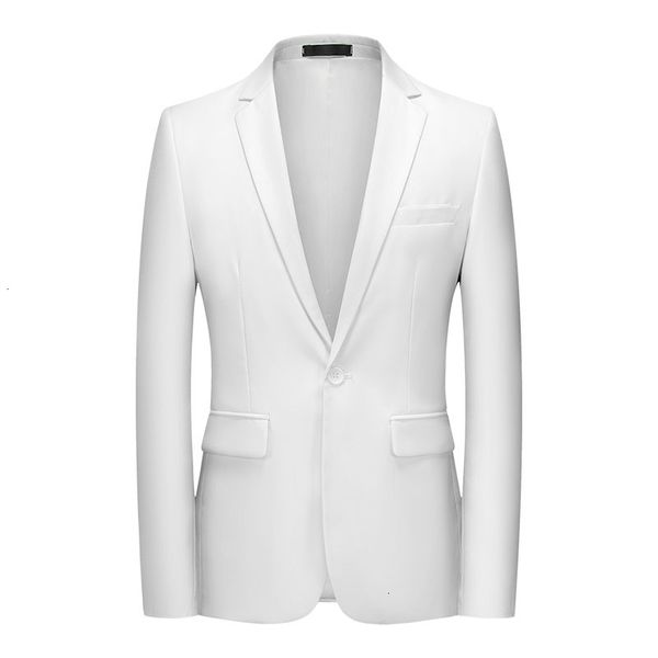 men's elegant black blazer jacket a fine suit button solid m-6xl male casual custom-sized white blazers mjac, White;black
men's elegant black blazer jacket a fine suit button solid m-6xl male casual custom-sized white blazers mjac, White;black