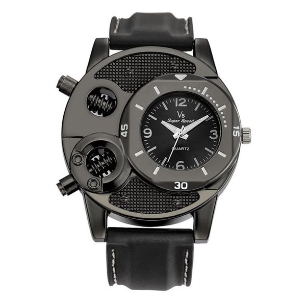 wristwatches men's casual sports quartz watch trendy leather strap large dial, Slivery;brown
wristwatches men's casual sports quartz watch trendy leather strap large dial, Slivery;brown